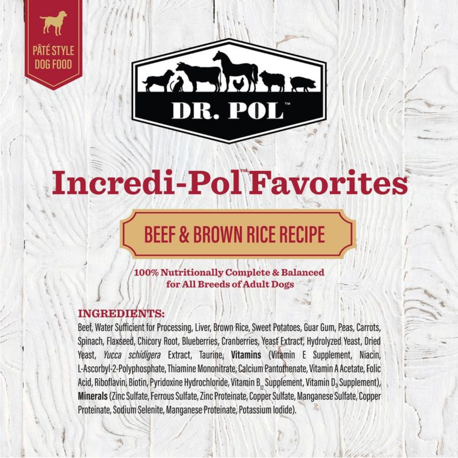 slide 2 of 2, Dr. Pol Incredi-Pol Beef & Brown Rice Wet Dog Food 12.5 oz, 12.5 oz