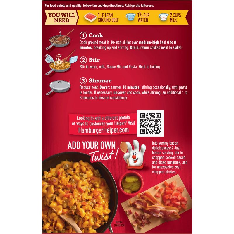 slide 2 of 6, Hamburger Helper Double Cheeseburger Macaroni - 6oz, 6 oz