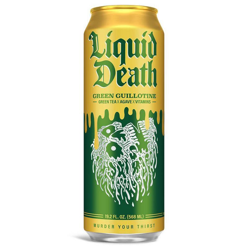 slide 1 of 3, Liquid Death Green Guillotine Tea - 19.2 fl oz Cans, 19.2 fl oz