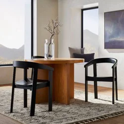 Threshold designed w/Studio McGee Terra Solid Wood Curved Back Dining Chair Black - Threshold™ designed with Studio McGee: No Assembly, Spot Clean, Arm Chair