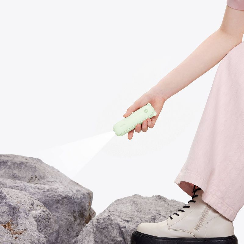 slide 5 of 5, JISULIFE Handheld Mini Fan, 3-in-1 Hand Fan and Portable USB Rechargeable Pocket Fan - Green: Personal Handheld Fan, Battery Operated, 3 Speeds, 1 ct