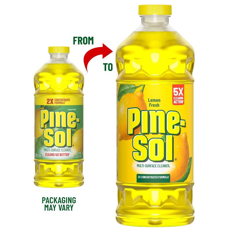 slide 3 of 11, Pine-Sol Lemon Fresh All Purpose Cleaner - 48 fl oz, 48 fl oz