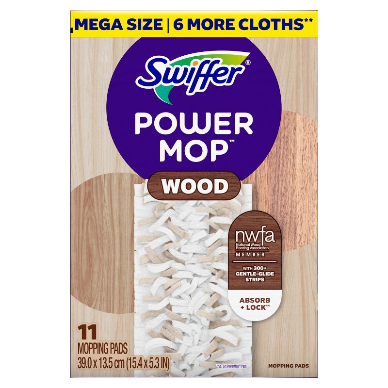 slide 12 of 12, Swiffer Power Mop Wood Mopping Pad Refills for Floor Cleaning - 11ct, 11 ct