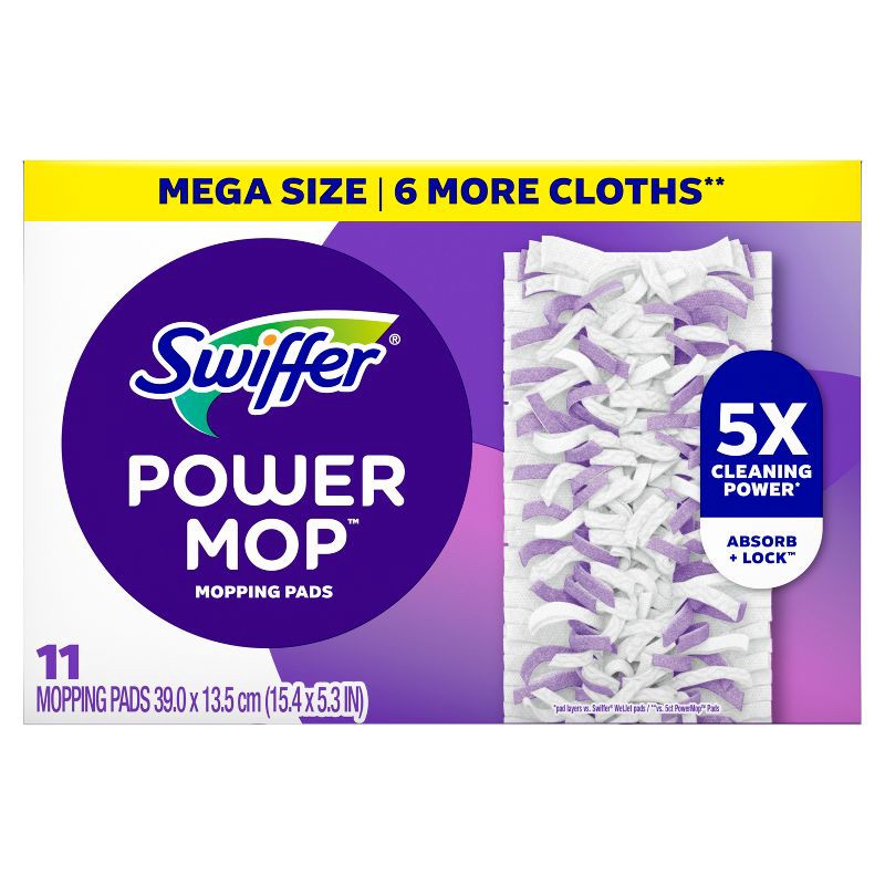 slide 9 of 12, Swiffer PowerMop Refill Pads - 11ct, 11 ct