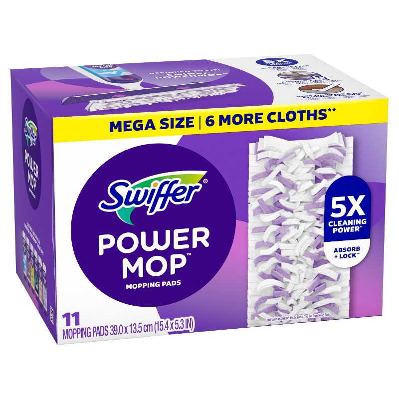 slide 10 of 12, Swiffer PowerMop Refill Pads - 11ct, 11 ct