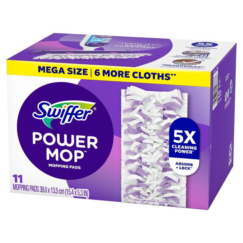 slide 11 of 12, Swiffer PowerMop Refill Pads - 11ct, 11 ct