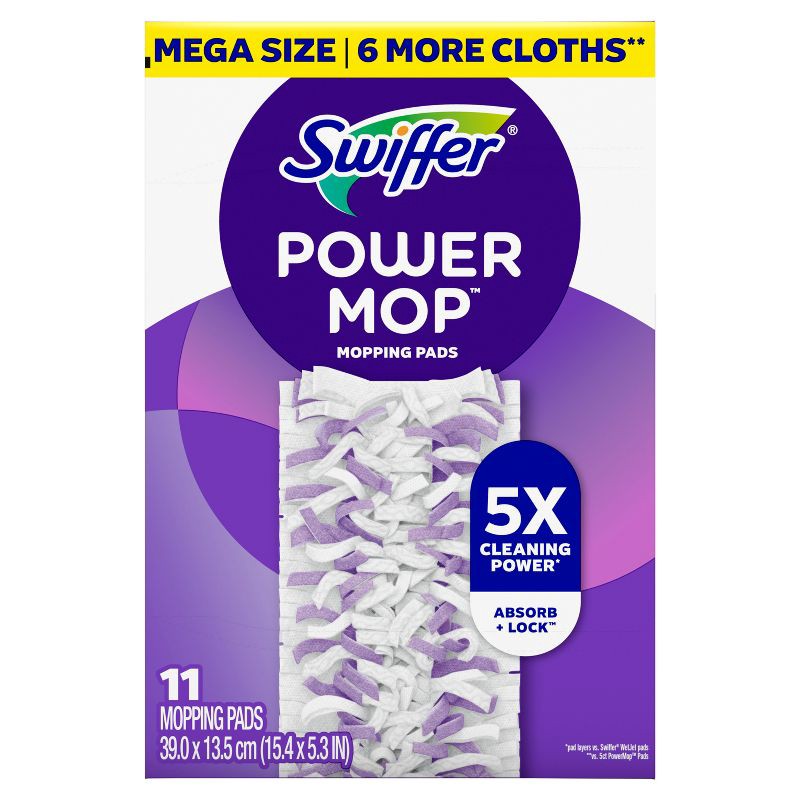 slide 12 of 12, Swiffer PowerMop Refill Pads - 11ct, 11 ct