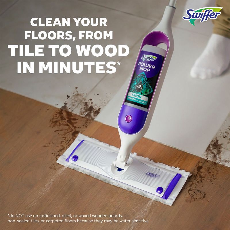 slide 3 of 10, Swiffer Unstopables Fresh PowerMop Floor Cleaner Refill - 2ct/50.7 fl oz, 2 ct, 50.7 fl oz