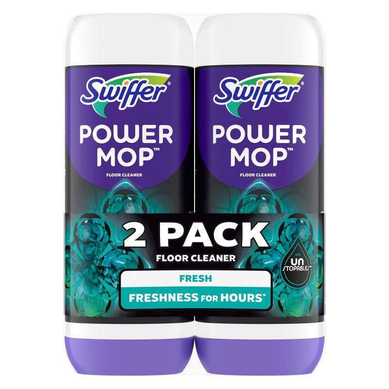 slide 1 of 10, Swiffer Unstopables Fresh PowerMop Floor Cleaner Refill - 2ct/50.7 fl oz, 2 ct, 50.7 fl oz