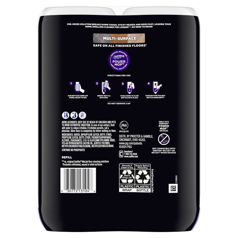 slide 10 of 10, Swiffer Unstopables Fresh PowerMop Floor Cleaner Refill - 2ct/50.7 fl oz, 2 ct, 50.7 fl oz