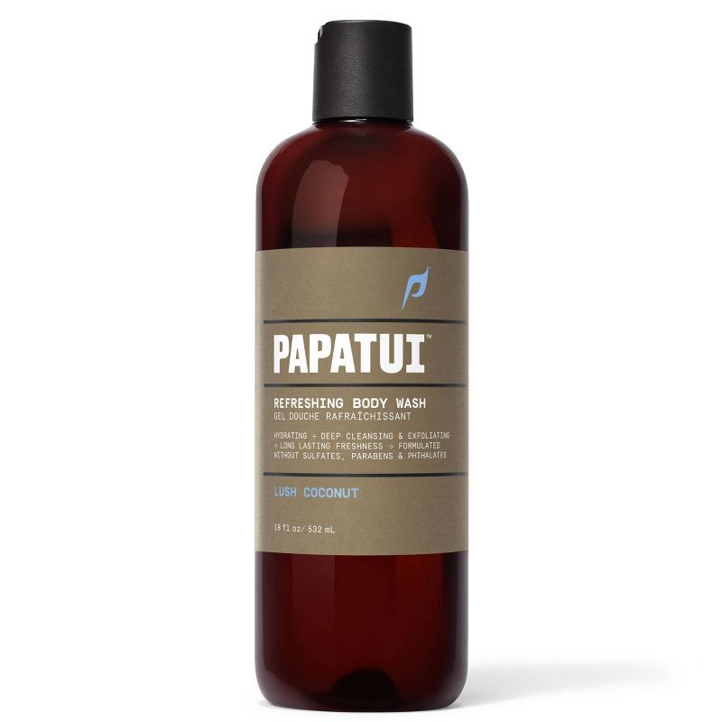 slide 2 of 9, Papatui Men's Sulfate-Free Exfoliating and Hydrating Body Wash - Lush Coconut - 18 fl oz, 18 fl oz