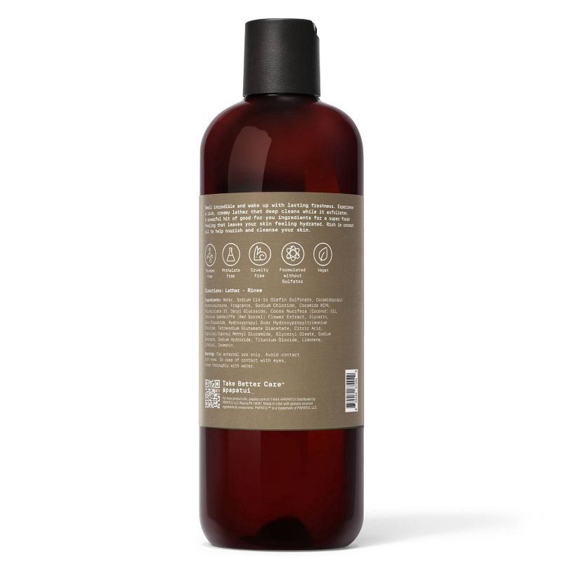 slide 9 of 9, Papatui Men's Sulfate-Free Exfoliating and Hydrating Body Wash - Lush Coconut - 18 fl oz, 18 fl oz