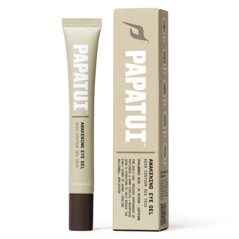 slide 2 of 9, Papatui Men's Paraben-Free Hyaluronic Acid and Caffeine Eye Gel Rollerball - Unscented - 0.5 fl oz, 0.5 fl oz