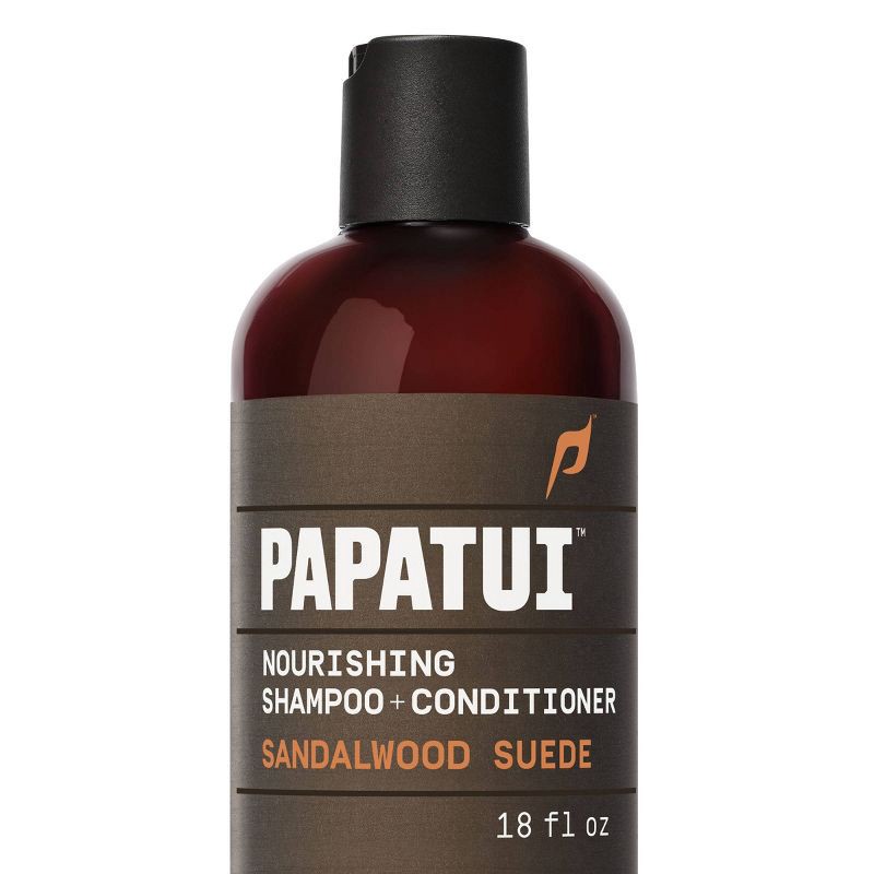 slide 1 of 9, Papatui Men's Paraben-Free and Sulfate-Free 2-in-1 Shampoo and Conditioner - Sandalwood Suede - 18 fl oz, 18 fl oz