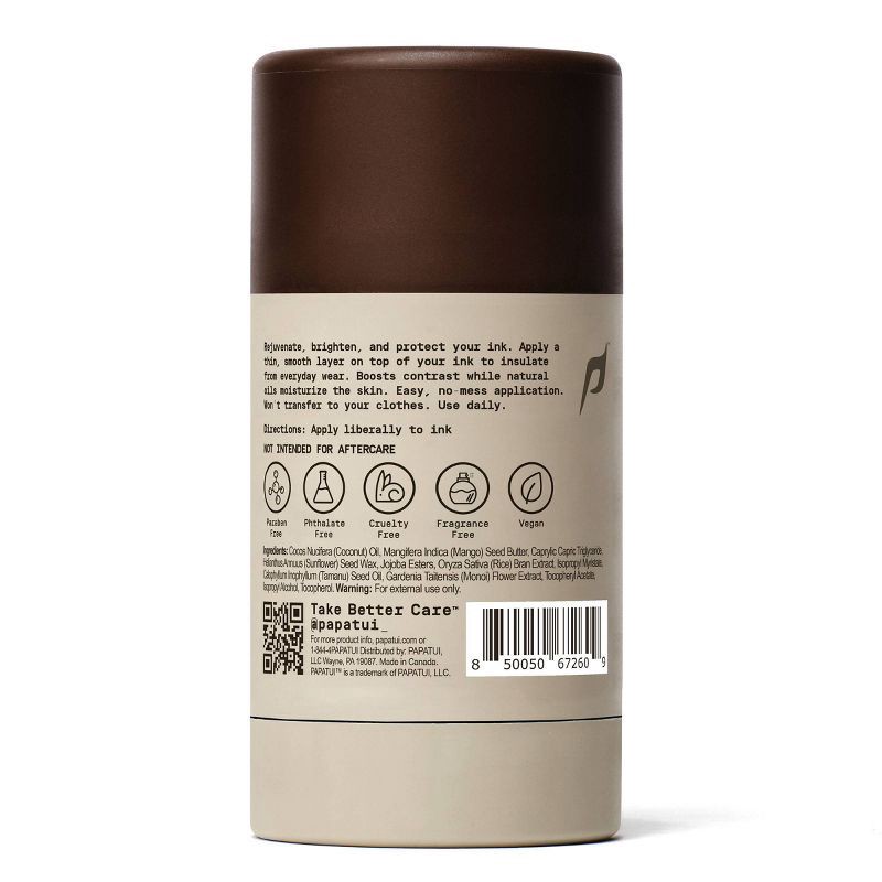 slide 9 of 9, Papatui Paraben-Free Protect and Brighten Vitamin E Enhancing Body Tattoo Stick - Unscented - 2.6oz, 2.6 oz