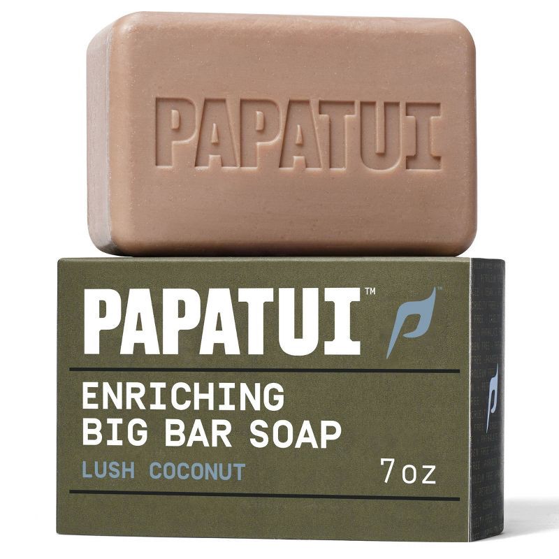slide 1 of 10, Papatui -Men's Sulfate-Free Mango Butter, Avocado Oil and Ceramides Bar Soap - Lush Coconut - 7oz, 7 oz