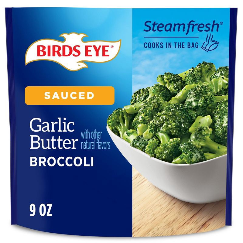 slide 1 of 6, Birds Eye Frozen Garlic Butter Broccoli - 9oz, 9 oz