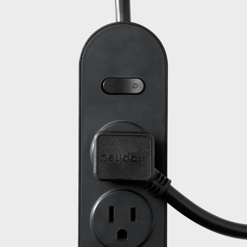 slide 3 of 3, 3' 5-Outlet Power Strip Extension Cord Black - heyday™, 1 ct