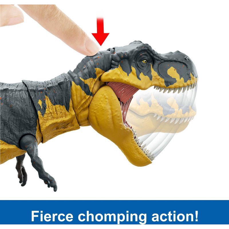 slide 2 of 6, Mattel Jurassic World Tyrannosaurus Rex Off-Road Tracker Pack: Action Figure Playset, Ages 4+, 11 Pieces, 11 ct