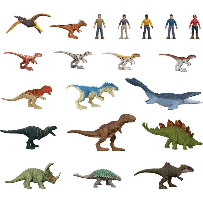 slide 1 of 6, Mattel Jurassic World Chaos Theory Mini Figure Set - 20pk, 20 ct