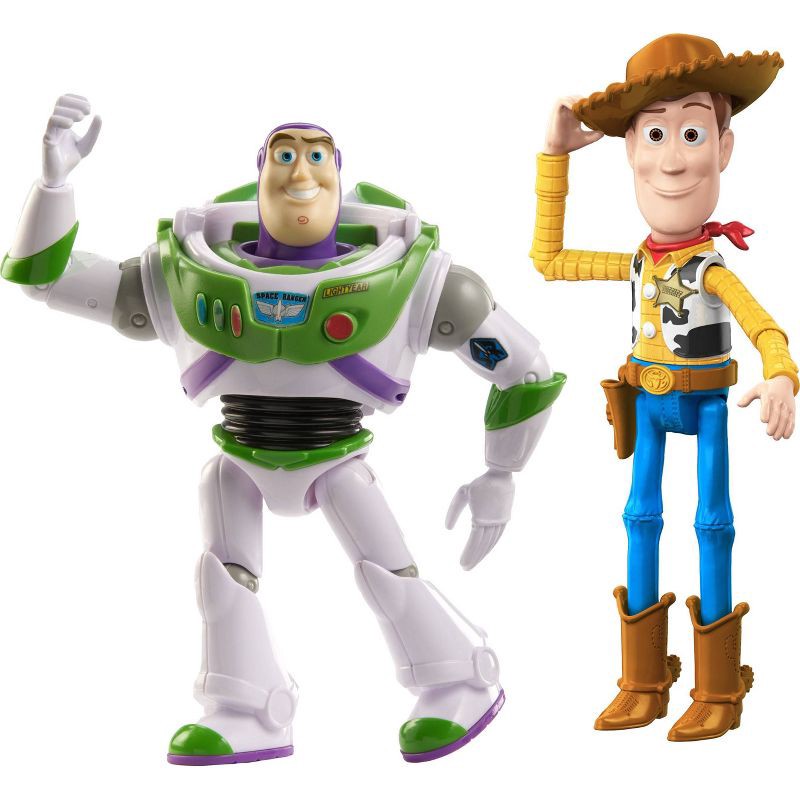 slide 5 of 5, Pixar Toy Story Buzz and Woody 7" Pizza Planet Adventure Figure Set - 2pk, 2 ct