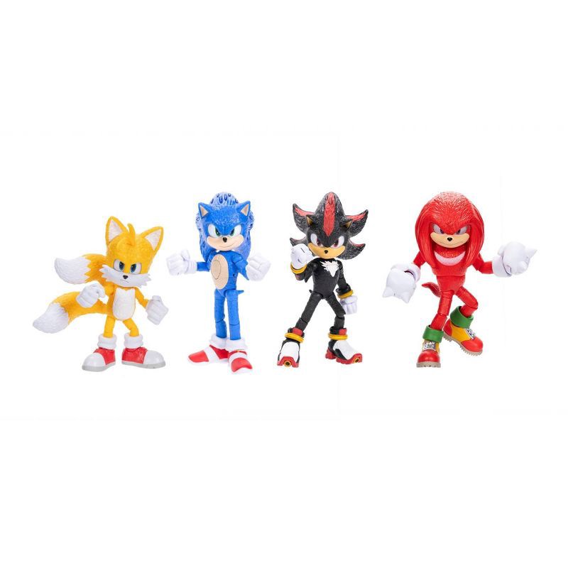 slide 1 of 10, Sonic the Hedgehog 3 5" Action Figure Set - 4pk: Superheroes & Comics, Animation, TV and Movies, Batteries Included (Target Exclusive), 4 ct