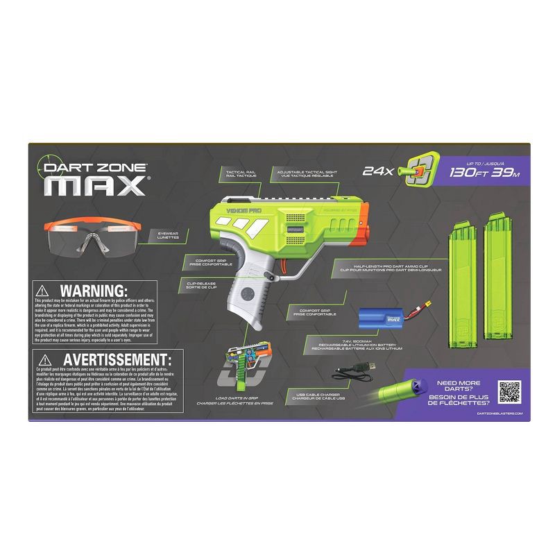 slide 8 of 8, Dart Zone Covert Ops Max Venom Pro Motorized Blaster, 1 ct