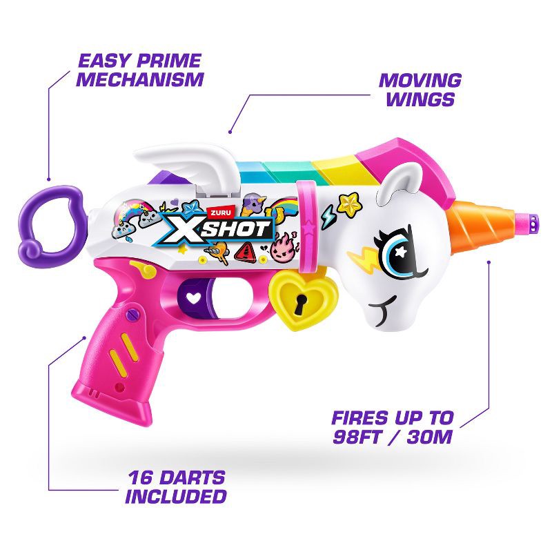 slide 4 of 7, XSHOT Blastercorn Toy Dart Blaster (with 16 Darts) by ZURU, 1 ct