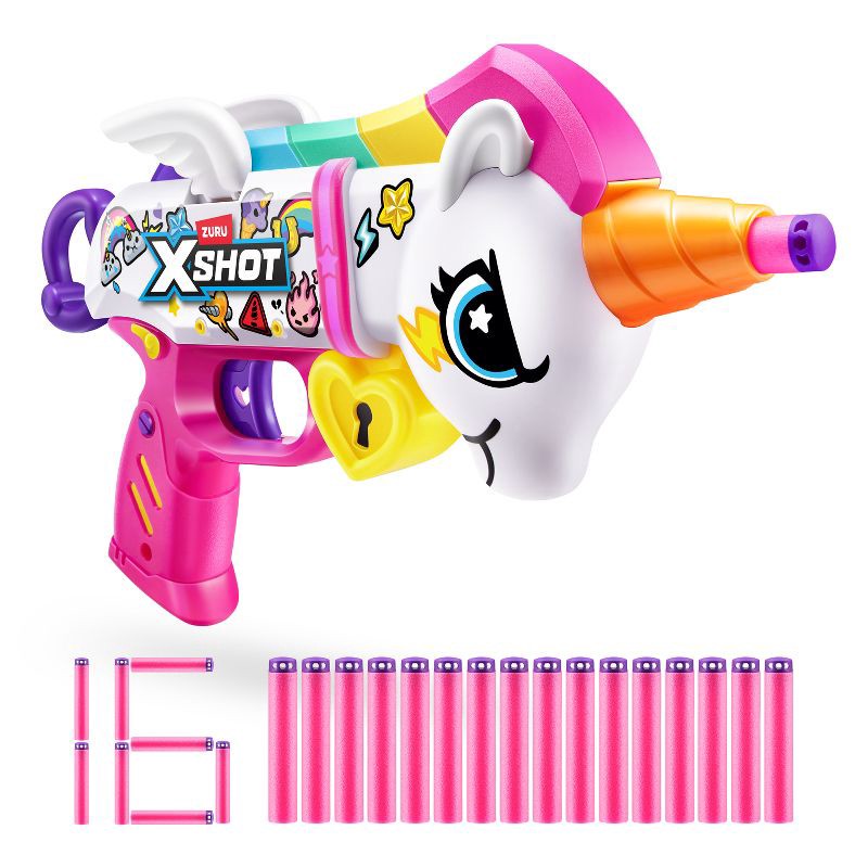 slide 1 of 7, XSHOT Blastercorn Toy Dart Blaster (with 16 Darts) by ZURU, 1 ct