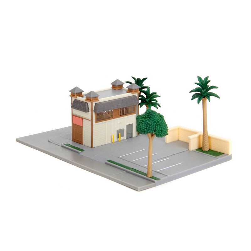 slide 14 of 14, Universal Fast and Furious Hollywood Rides Nanoscene - Toretto's Market & Cafe Vehicle Playset: Toy Vehicle Set with 2 Cars, Plastic, 1 ct