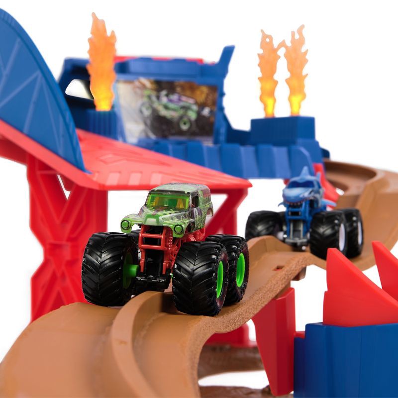 slide 2 of 10, Monster Jam Supercharge Speedway Playset, 1 ct