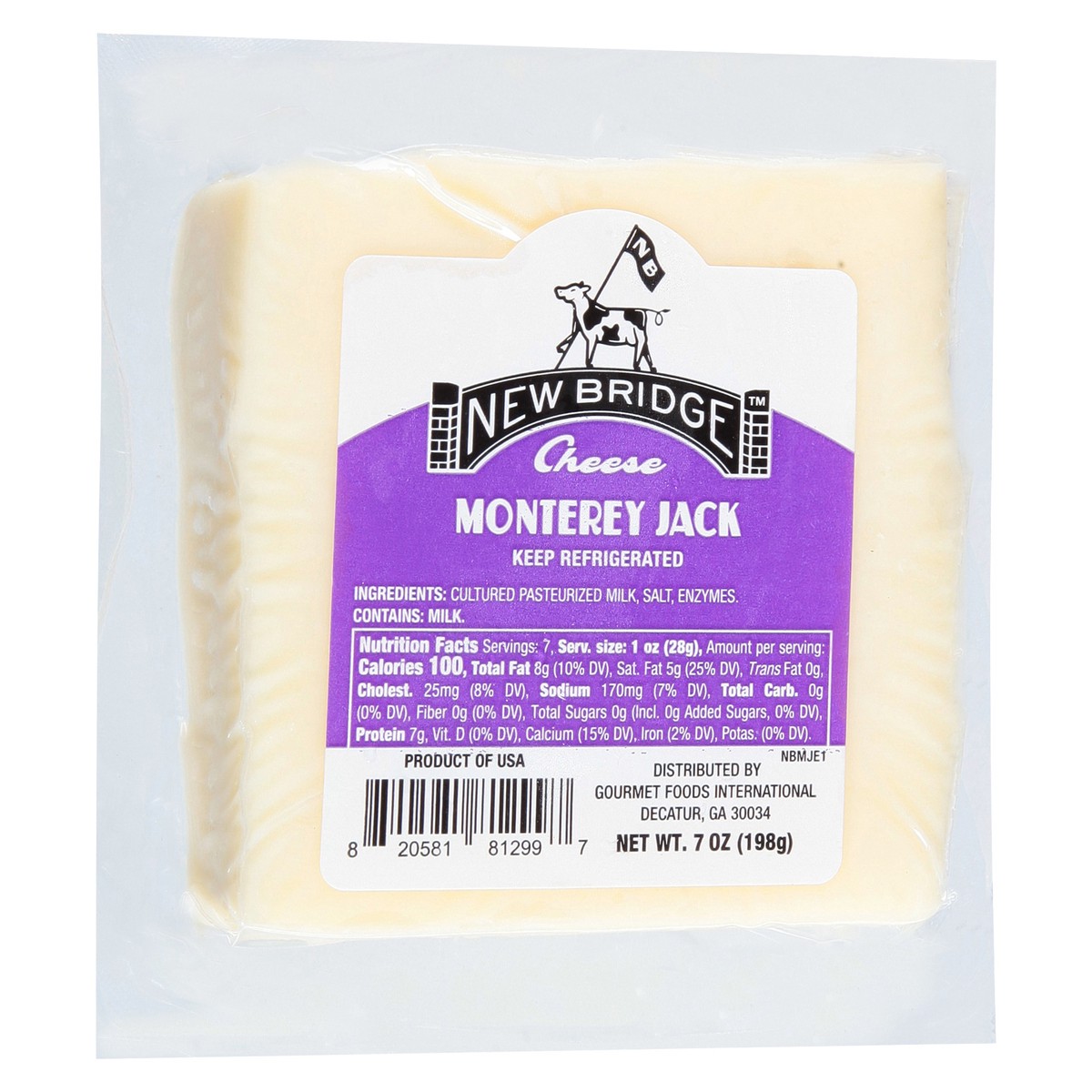 slide 2 of 9, New Bridge Cheese, 7 oz