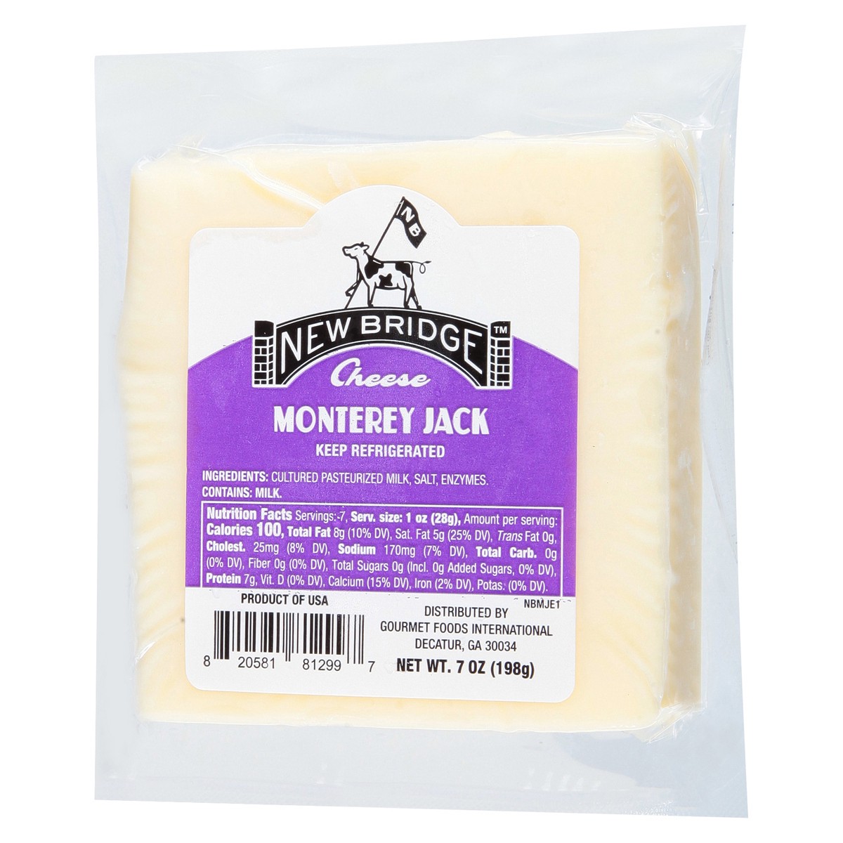 slide 3 of 9, New Bridge Cheese, 7 oz