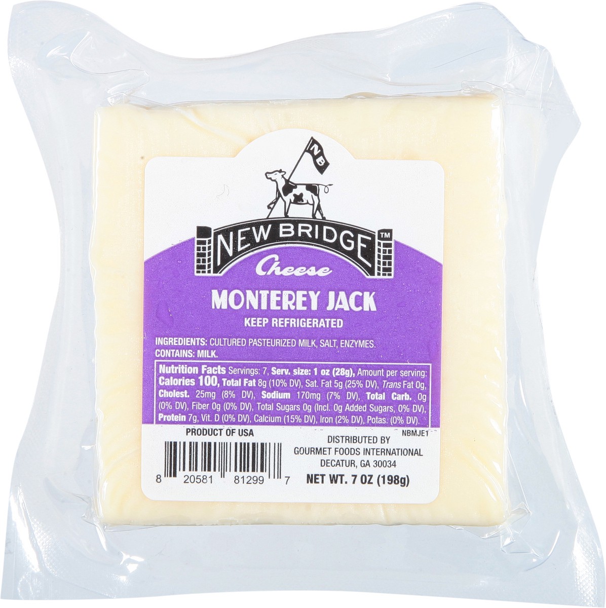 slide 6 of 9, New Bridge Cheese, 7 oz