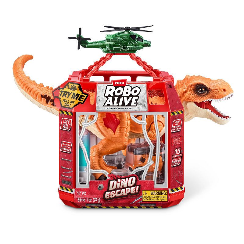 slide 2 of 9, Robo Alive Dino Escape: Dinosaur Figure Playset with 6 Pieces, Educational Focus on Animals, 6 ct