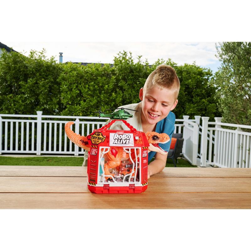 slide 5 of 9, Robo Alive Dino Escape: Dinosaur Figure Playset with 6 Pieces, Educational Focus on Animals, 6 ct