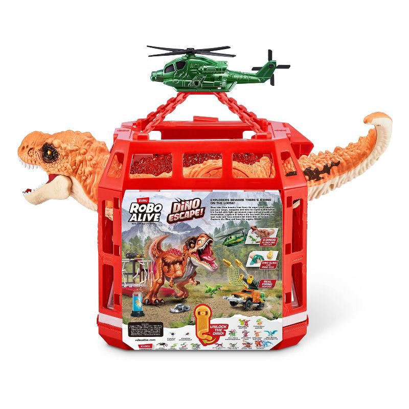slide 9 of 9, Robo Alive Dino Escape: Dinosaur Figure Playset with 6 Pieces, Educational Focus on Animals, 6 ct