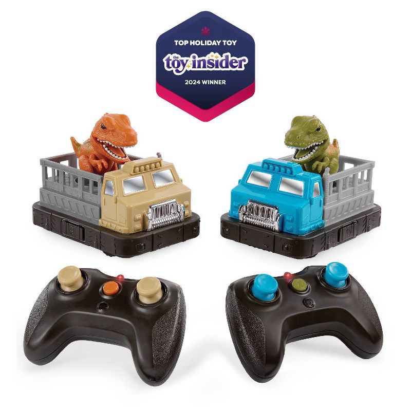 slide 3 of 10, TERRA by Battat Remote Control Bumper Cars Set - Dinosaur: Educational Motorized Toys for Kids, Infrared Play Vehicles, 1 ct