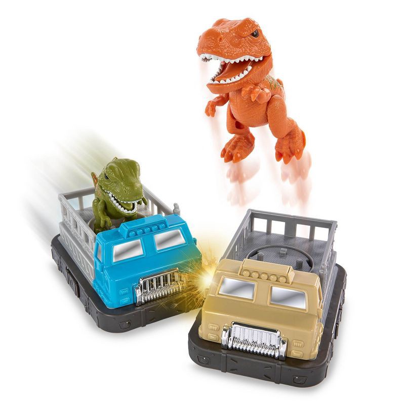 slide 4 of 10, TERRA by Battat Remote Control Bumper Cars Set - Dinosaur: Educational Motorized Toys for Kids, Infrared Play Vehicles, 1 ct