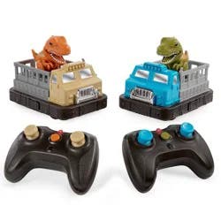 TERRA by Battat Remote Control Bumper Cars Set - Dinosaur: Educational Motorized Toys for Kids, Infrared Play Vehicles