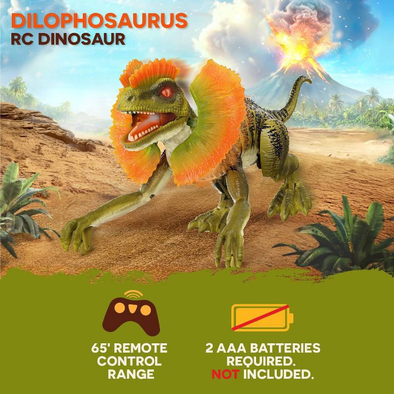 slide 9 of 12, TERRA by Battat Remote Control Dinosaur: Dilophosaurus, 1 ct