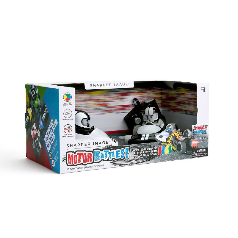 slide 7 of 8, Sharper Image RC Motor Battles Team Battle Racers: Plastic Battery-Powered Remote Control Vehicles, 4 Pieces, 4 ct