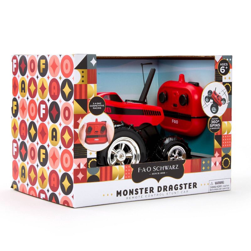 slide 5 of 6, Fao Schwarz RC Monster Dragster Stunt Car: Remote Control Vehicle, Educational Technology Toy, Battery-Powered, 1 ct