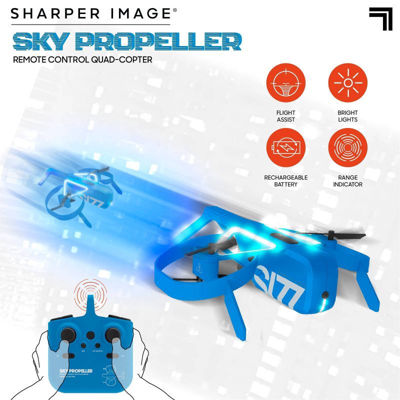 slide 2 of 7, Sharper Image Sky Propeller Remote Control Quad Copter Drone, 1 ct