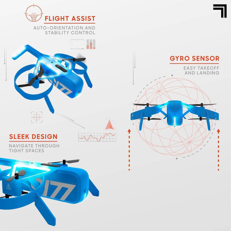 slide 3 of 7, Sharper Image Sky Propeller Remote Control Quad Copter Drone, 1 ct