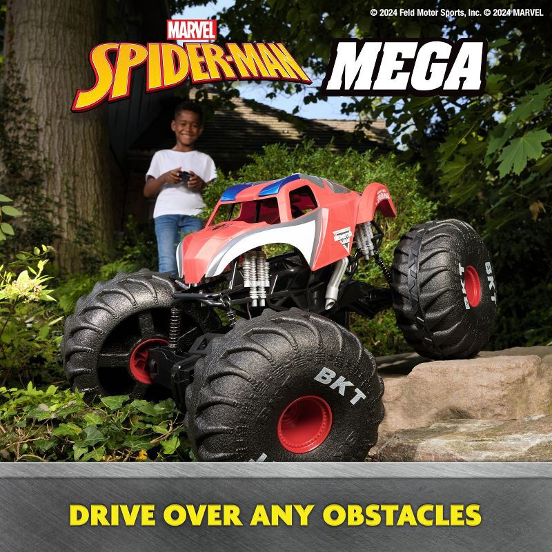 slide 2 of 9, Monster Jam Marvel Mega Spider-Man RC Monster Truck, 1 ct