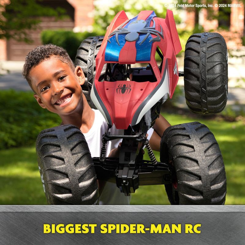 slide 3 of 9, Monster Jam Marvel Mega Spider-Man RC Monster Truck, 1 ct