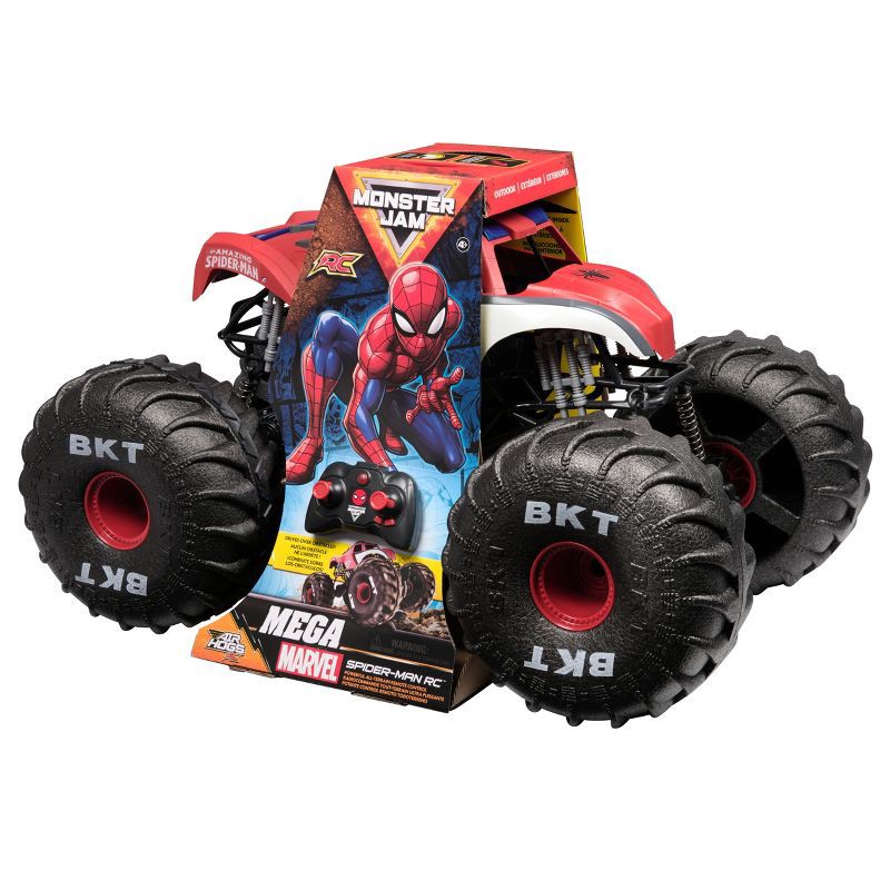 slide 8 of 9, Monster Jam Marvel Mega Spider-Man RC Monster Truck, 1 ct