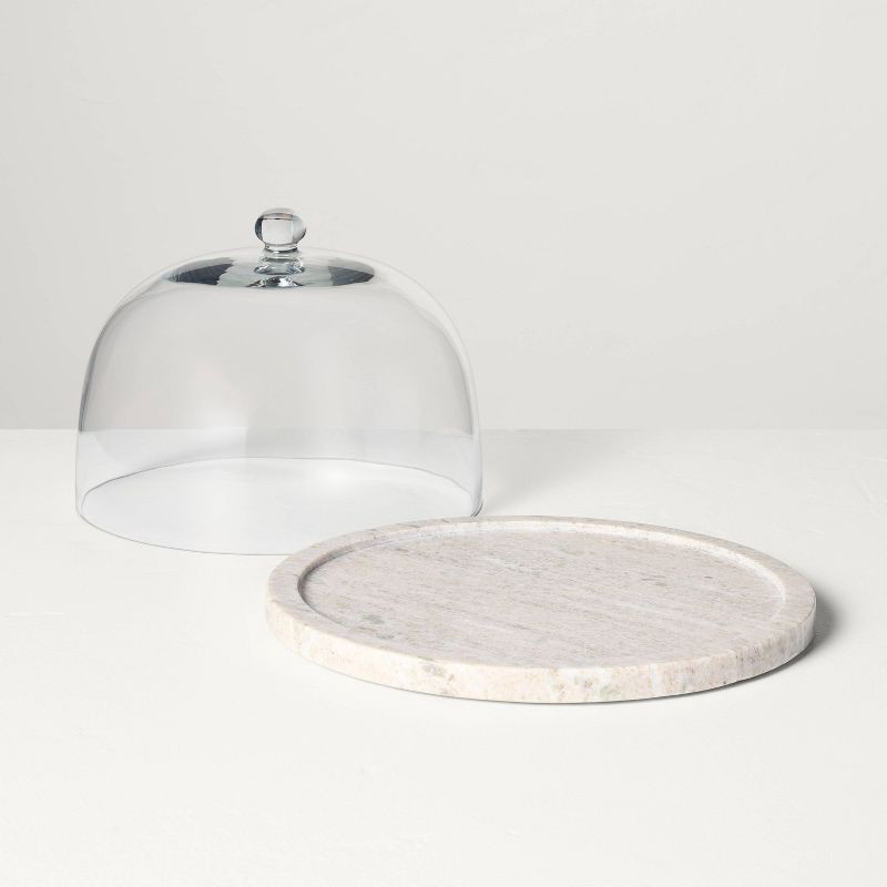 slide 3 of 4, Hearth & Hand with Magnolia Marble Covered Dessert Slab Warm Gray - Hearth & Hand™ with Magnolia, 1 ct