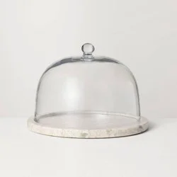 Hearth & Hand with Magnolia Marble Covered Dessert Slab Warm Gray - Hearth & Hand™ with Magnolia